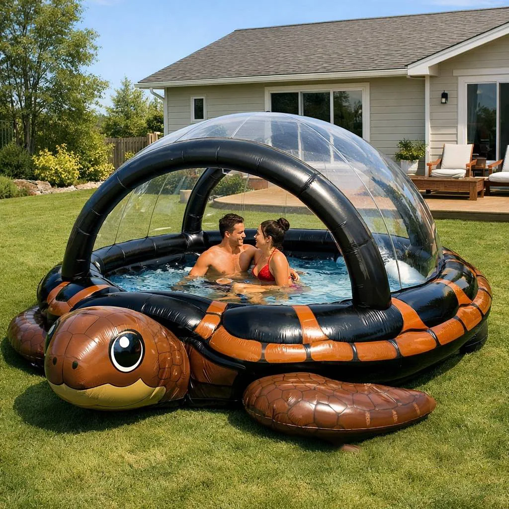 What Are Turtle-Shaped Inflatable Dome Pools?