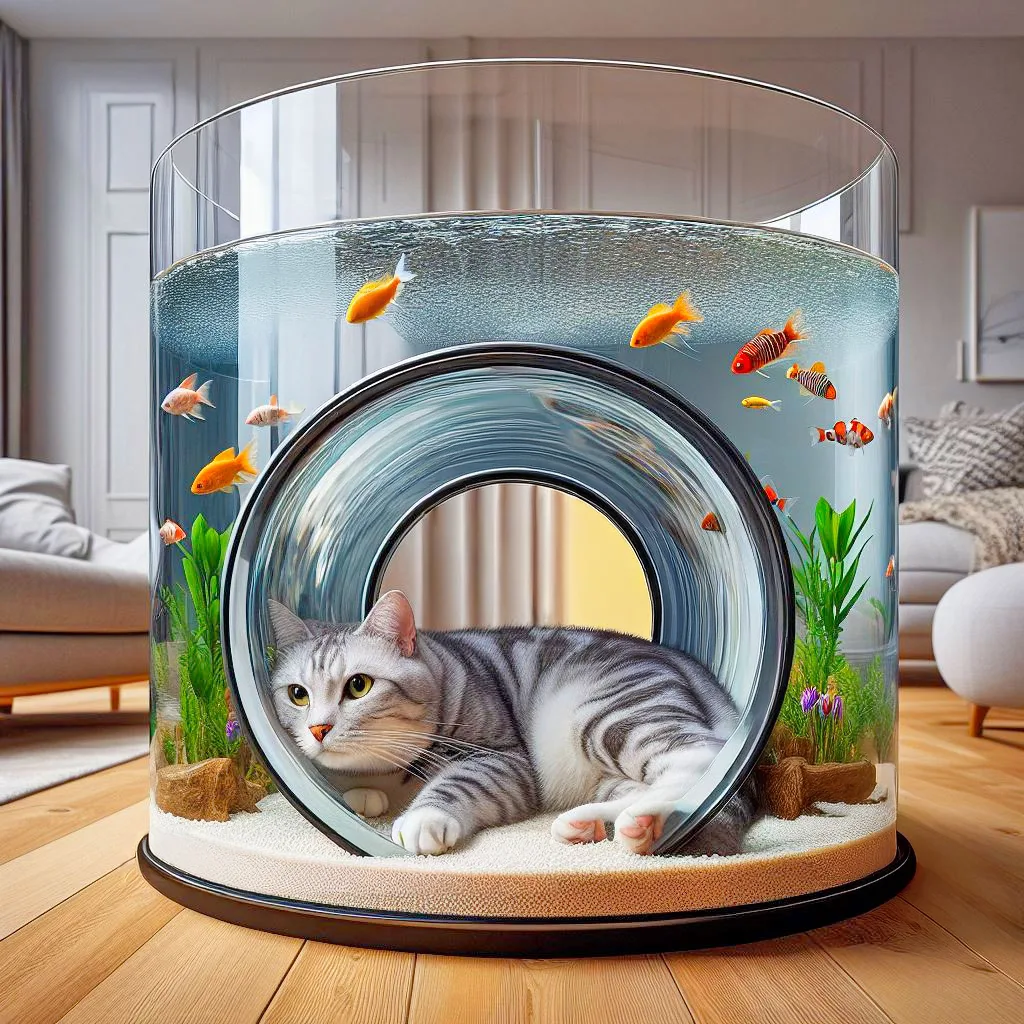 How to Use an Aquarium with a Built-in Cat Tunnel