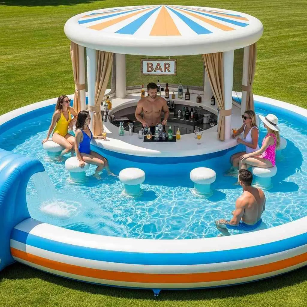 Dive Into Summer Fun: How a Giant Inflatable Bar Pool Transforms Your Backyard Oasis