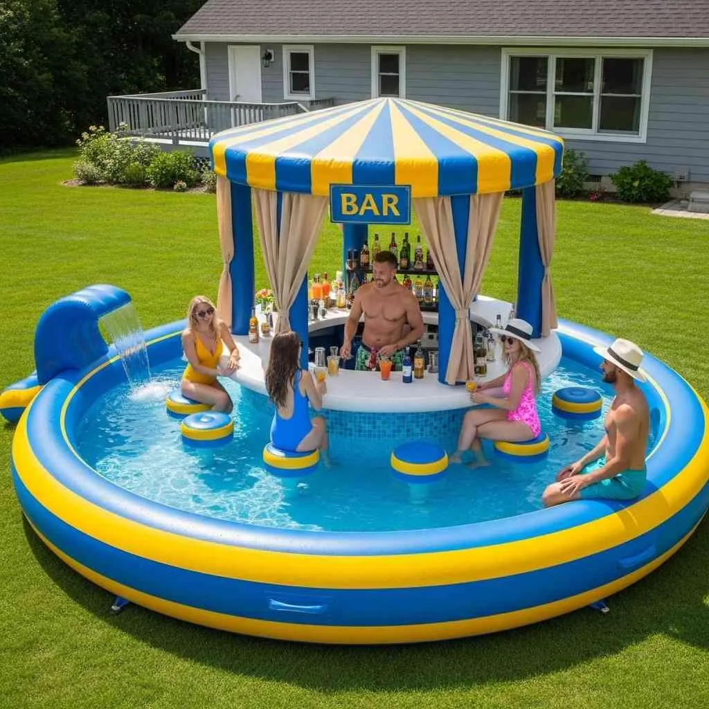 Dive Into Summer Fun: How a Giant Inflatable Bar Pool Transforms Your Backyard Oasis