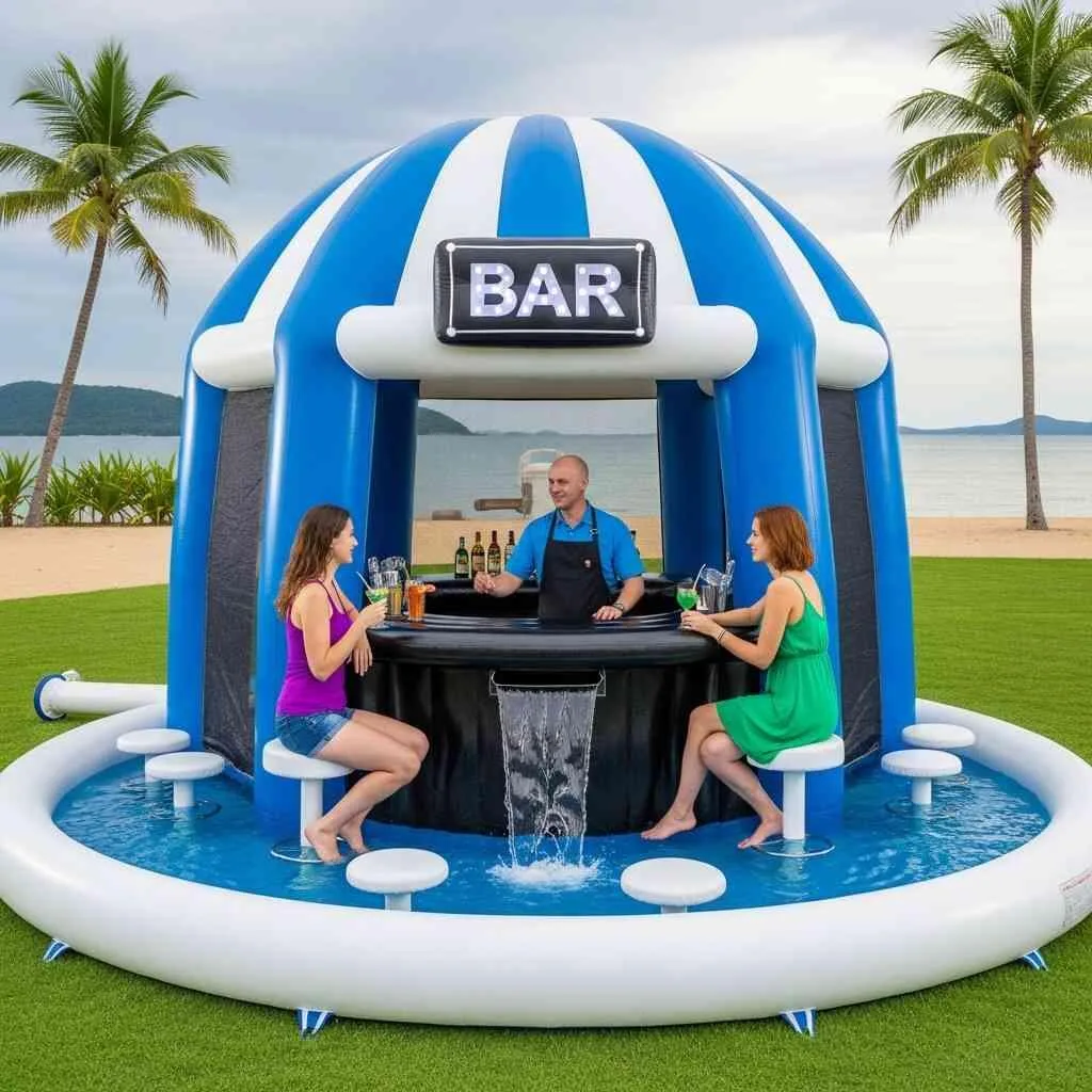 Transform Your Backyard with a Giant Inflatable Bar Pool - Ultimate Summer Entertainer