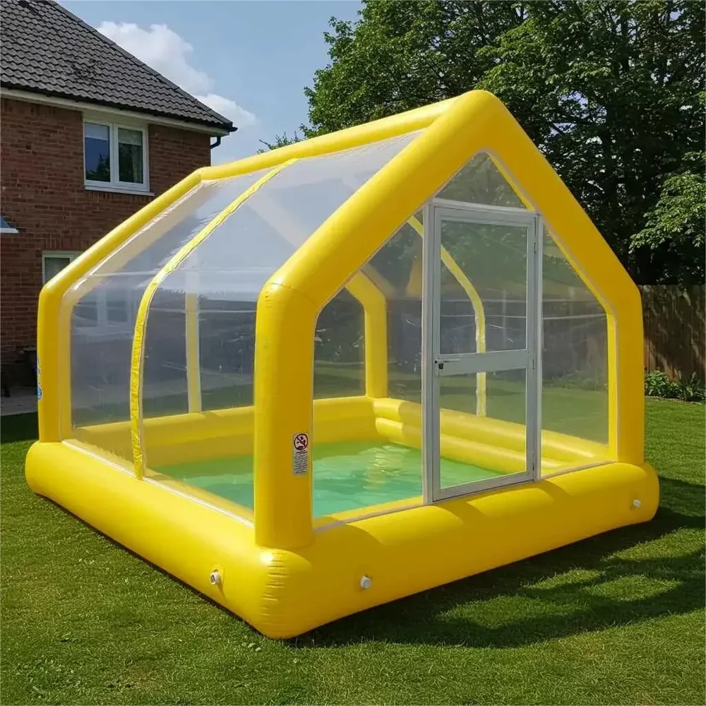 Examples of Creative Uses and Setups for Inflatable Greenhouse-Style Pools