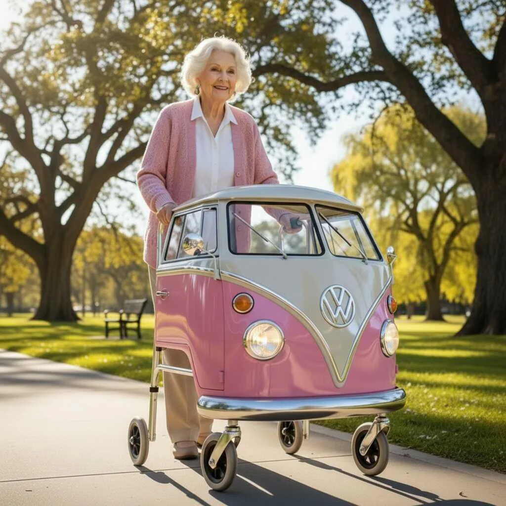Embark on a Groovy Journey with Volkswagen Hippy Bus Walkers - Your Ultimate Retro Companion