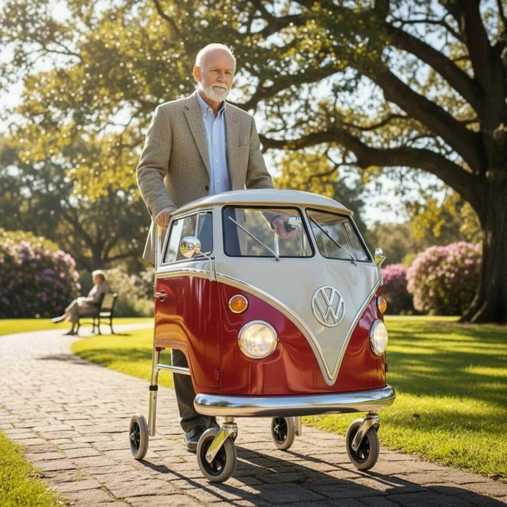 Embark on a Groovy Journey with Volkswagen Hippy Bus Walkers - Your Ultimate Retro Companion