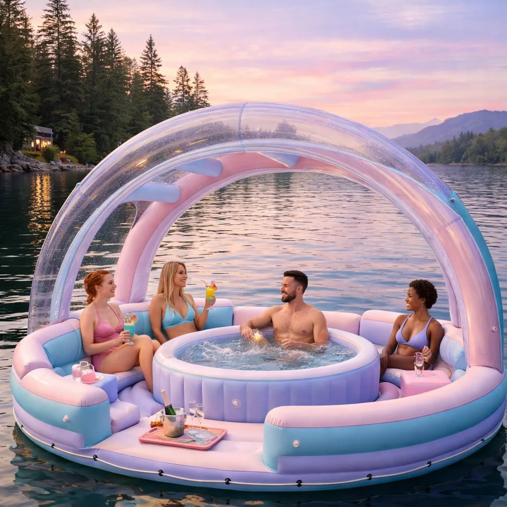 Understanding the Construction and Features of a Giant Inflatable Hot Tub Lake Float