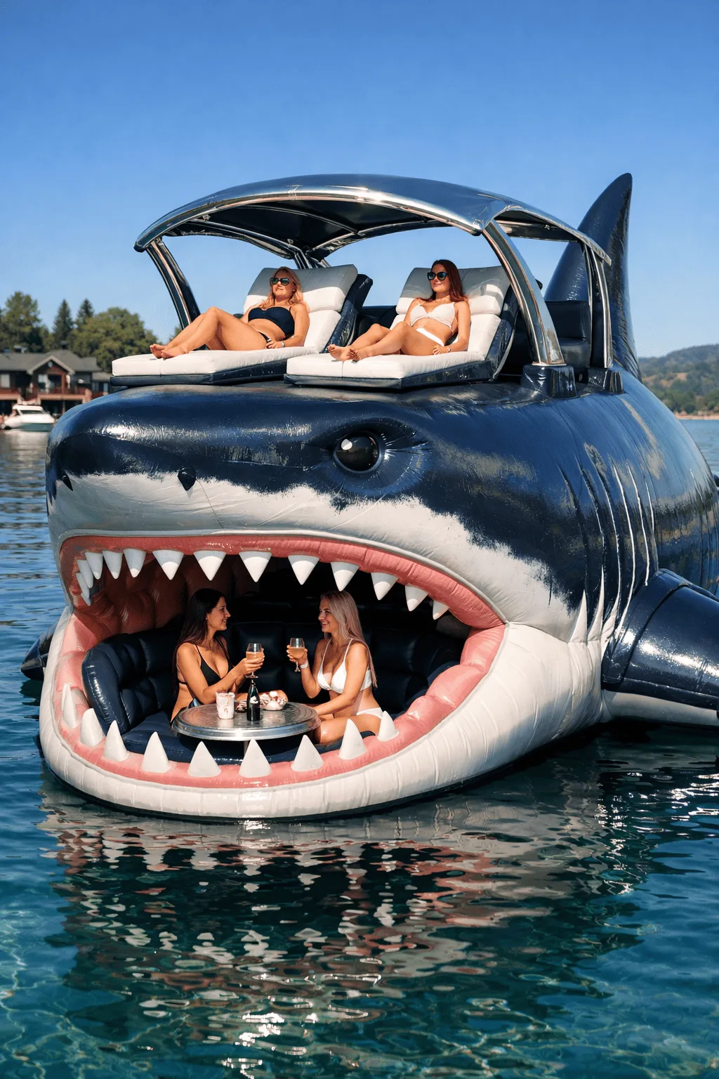 Inflatable Shark Party Float: The Ultimate Pool Accessory for Fun and Festivities