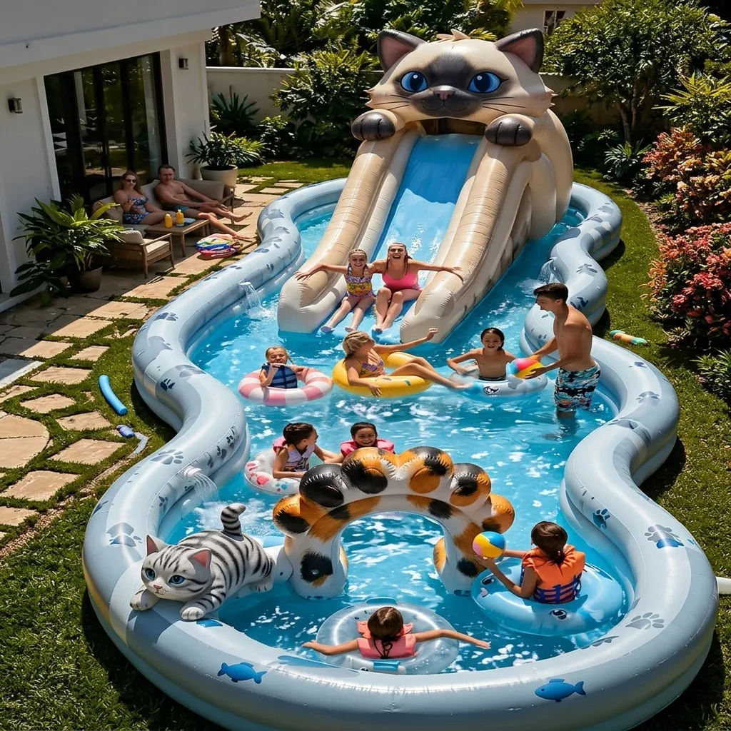 The Artistic Vision in Designing a Cat-Themed Water Playground