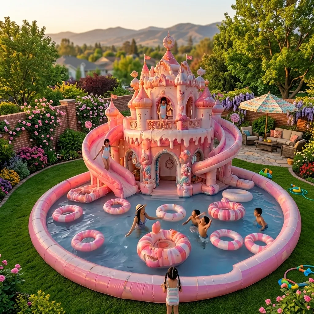 Comparing the Giant Candy Castle Inflatable Water Slide Pool to Other Inflatable Water Slides