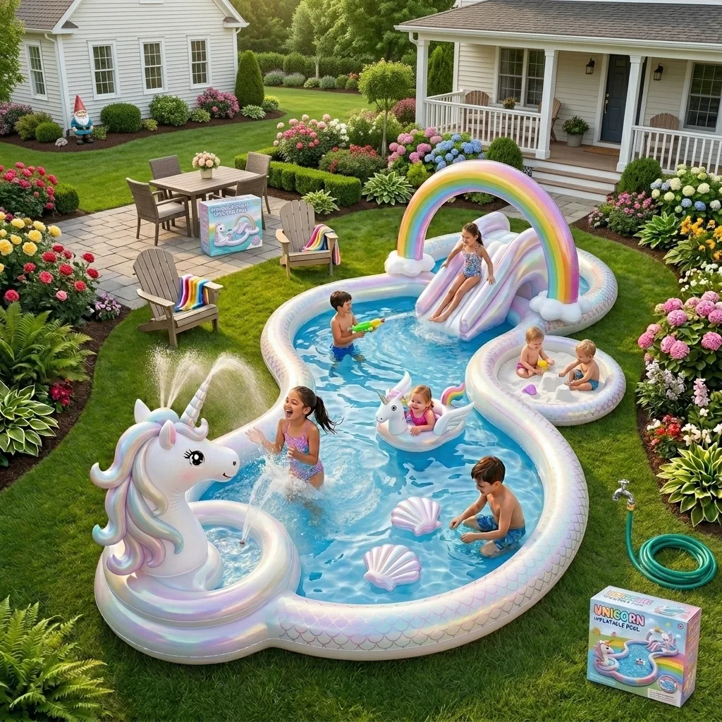 Examples and Creative Uses of a Unicorn Inflatable Pool